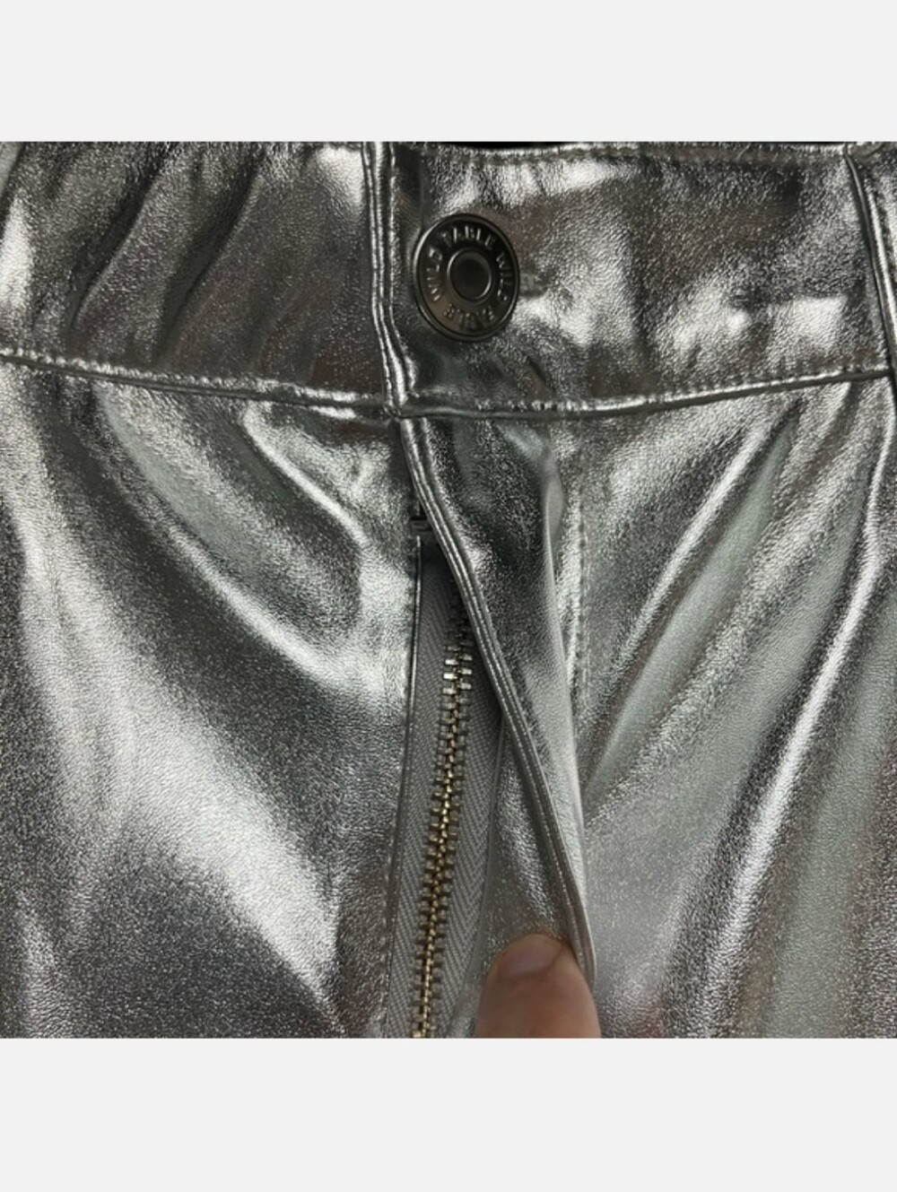 Wild Fable High-Rise Silver Metallic Straight-Leg Pants - Women - Picture 6 of 9
